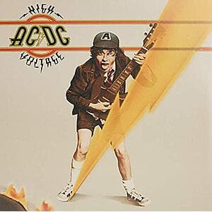 AC/DC High Voltage vinyl record album cover in standard black LP packaging.