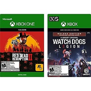 Red Dead Redemption 2 + Watch Dogs Legion Deluxe (Xbox One / Series X|S Digital) $16 & More
