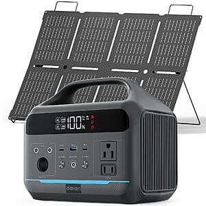 DARAN 288Wh 600W LiFePO4 Power Station w/ 80W Solar Panel $187 + Free S&H