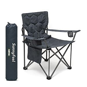 SUNNYFEEL Oversized Padded Folding Camping Chair (up to 500-Lbs) $30 + Free S&H