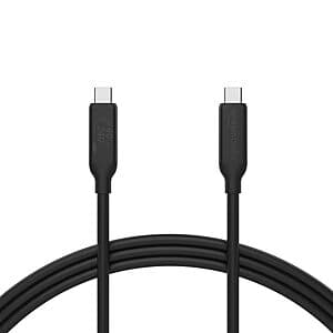 3.3' Amazon Basics 240W USB-C to USB-C 4 Fast Charger Cable (Up to 40 Gbps, 8K) $10