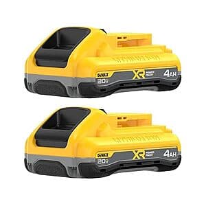 2-Pk 4Ah DeWALT Powerpack MAX XR Battery $100 + Free S&H w/ Prime