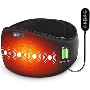 CooCoCo Cordless Wrap-Around Back Heating Pad w/ Vibration $27 + Free Shipping
