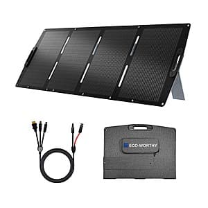 Eco-Worthy 200W 12BB Portable/Foldable Monocrystalline Solar Panel Cell Charger $110 + Free S/H