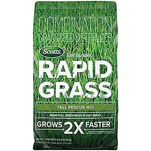 5.6-Lbs Scotts Turf Builder Rapid Grass Seed & Fertilizer Tall Fescue Mix $23.65