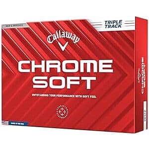 12-Pk Callaway Chrome Soft '24 Golf Ball (Triple Track White) $30
