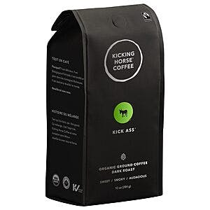 10-Oz Kicking Horse Organic Ground Coffee (Dark Roast) $3.30 w/ Subscribe & Save