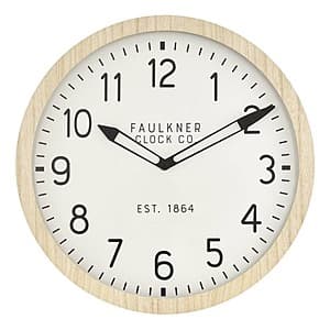16" Threshold Wood Wall Clock $12 + Free Shipping