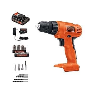 Black+Decker 20V Max Cordless Electric Drill Driver Kit w/ 1.5Ah Battery/Charger $20 + Free S/H w/ Amazon Prime