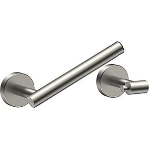 Forious Classic Toilet Paper Holder Wall Mount w/ Pivoting (Stainless Steel) $6