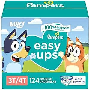 124-Count Pampers Easy Ups Disposable Potty Training Underwear (3T-4T) $20.90 w/ Subscribe & Save & More