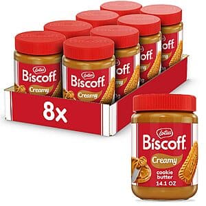 8-Pack 14.1oz Lotus Biscoff Cookie Butter Spread $22.45