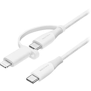 6' Insignia 2-in-1 USB-C Charge & Sync Cable w/ Lightning Adapter $5 + Free S&H
