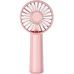Prime Members: 3-Speed Kidee Mini Portable Handheld Rechargeable Fan (Rose Pink) $4.80 + Free Shipping