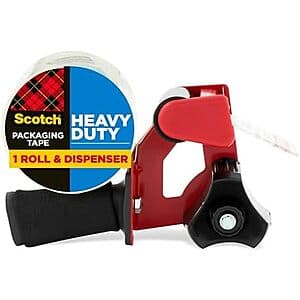 1.88 x 54.6-yd Scotch Heavy Duty Packaging Tape w/ Handle Dispenser $6.40