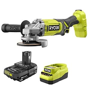 RYOBI ONE+ 18V Cordless 4-1/2" Angle Grinder w/ 2.0 Ah Battery & Charger $79.95 + Free S&H