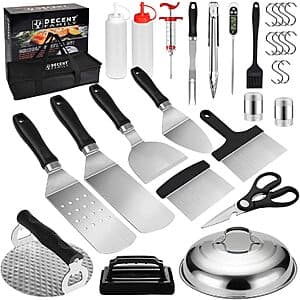 30-Pc DY DECENT FAMILY Stainless Steel Griddle Accessories Kit $18.50