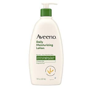 Select Accounts: 18-Oz Aveeno Daily Moisturizing Body Lotion (Fragrance-Free) $3.50 w/ S&S