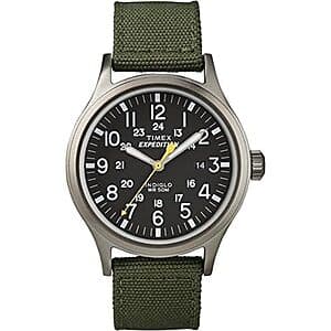 Timex Men's Expedition Scout 40mm watch with a round dial and durable strap.