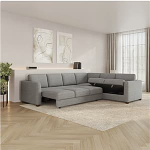 Costco Members: Thomasville Caler Convertible Sleeper Sectional w/ Storage (Gray) $1400 + Free S&H