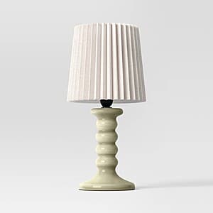 Room Essentials Mini Stick Table Lamp w/ Pleated Shade (Green) $4 & More