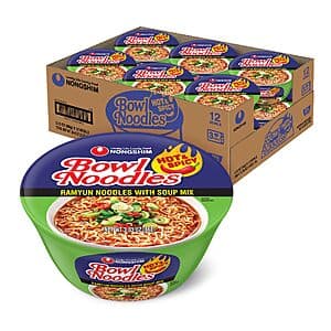12-Pk 3.03-Oz Nongshim Gourmet Instant Ramen Bowl (Hot & Spicy) $8.80 w/ S&S