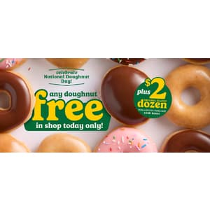 National Donut Day 2025 Deals: Krispy Kreme Free Donut, Dunkin' Donuts Free Donut w/ Beverage Purchase & More