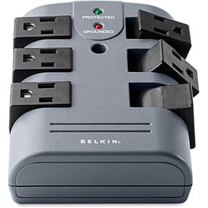 Prime Members: Belkin Power Strip Surge Protector w/ 6 Rotating AC Outlets $19 + Free S&H