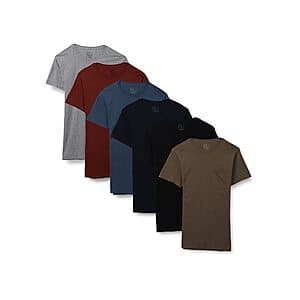 6-Pack Fruit of the Loom Men's Short Sleeve Pocket T-Shirt (Assorted) $17.20