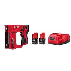 Milwaukee M12 12V 3/8" Crown Stapler w/ 2x 2.0Ah Batteries & Charger $119 + Free S&H