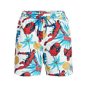 Marvel Men's & Big Men's Deadpool Swim Trunks (Sizes S-3XL) from $3.65