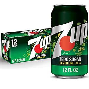 12-Pk 12-Oz 7UP Zero Sugar Lemon Lime Soda $4.75 & More w/ S&S