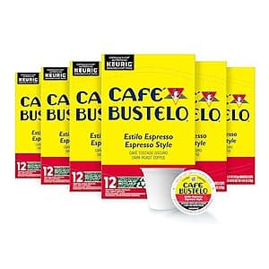 6-Pk 12-Count Café Bustelo Keurig K-Cup Pods (Espresso Style Dark Roast) $21.70 & More w/ Subscribe & Save