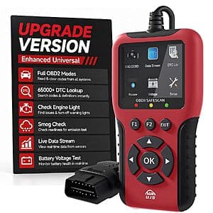 Prime Members: UJS Safescan OBD2 Car Diagnostic Tool w/ 2.8" Display (Red) $13 + Free S&H