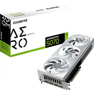 GIGABYTE NVIDIA GeForce RTX 5070 AERO OC 12G PCIe 5.0 12GB GDDR7 Graphics Card $500 + Free Shipping