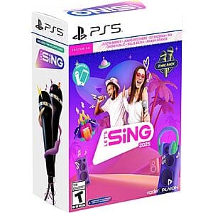Let's Sing 2025 w/ 2-Microphone Bundle (PS5) $15