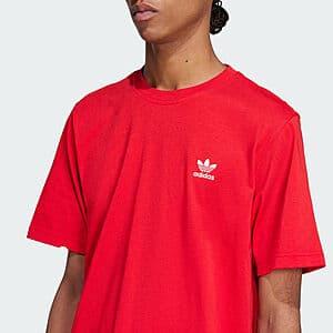 adidas Men's Trefoil Essentials Tee (Red) $7.20 + Free S&H
