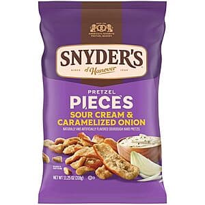 11.25-Oz Snyder's of Hanover Pretzel Pieces (Sour Cream & Caramelized Onion) $2.70 w/ S&S