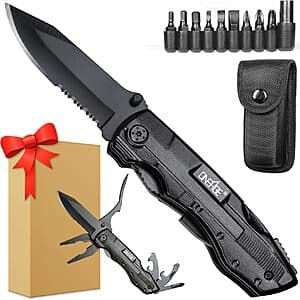 20-In-1 Oneage Pocket Multitool Knife w/ 9-in-1 Screwdriver Bit Set $6.80