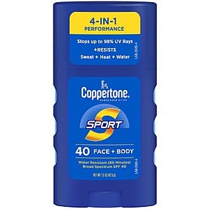 1.5-Oz Coppertone Sport SPF 40 Face & Body Sunscreen Stick $3.20 w/ Subscribe & Save