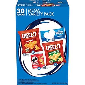 30-Pk 1-Oz Kellogg's Variety Pack Snacks (Cheez-It, Pringles, Rice Krispies Treats) 3 for $23.60 w/ Subscribe & Save + Free Shipping