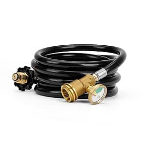 12' Stanbroil Propane Extension Hose w/ Gauge + 1/2" x 84 Wood Stove Gasket $10.45