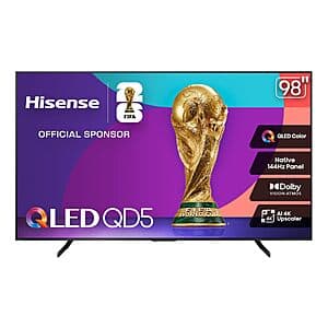 98″ Hisense QD5 QLED 4K UHD Smart Google TV (98QD5QG, 2025 Model) $1000 + Free Shipping