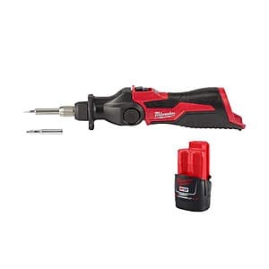 Milwaukee M12 12-Volt Cordless Soldering Iron + 2.0Ah Compact Battery $89 + Free Shipping