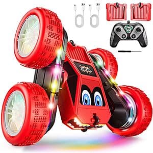 WayEee 360° Flips RC Stunt Car w/ LED Lights & 2 USB-C Batteries (Various) from $12.60