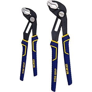 2-Piece IRWIN Tools VISE-GRIP GrooveLock V-Jaw Pliers Set (8" & 10") $21.05