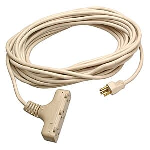 40' 3-Outlet 16-Gauge Woods Yard Master Outdoor Extension Cord (Beige) $9