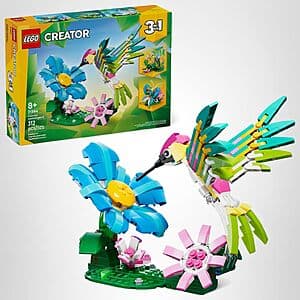 312-Pc LEGO Creator 3-in-1 Wild Animals: Colourful Hummingbird $25