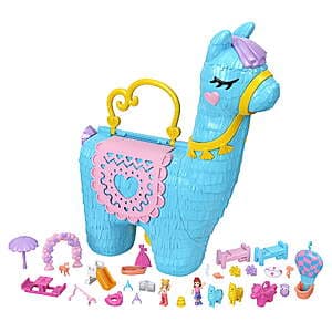 Polly Pocket Large Llama Party Compact w/ 2 Micro Dolls & 25+ Surprise Accessories $12