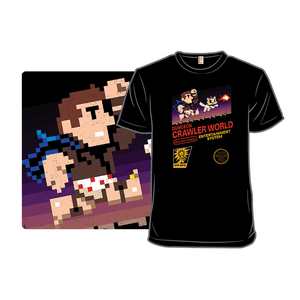 Assorted graphic t-shirts in various designs and colors, single shirt displayed.